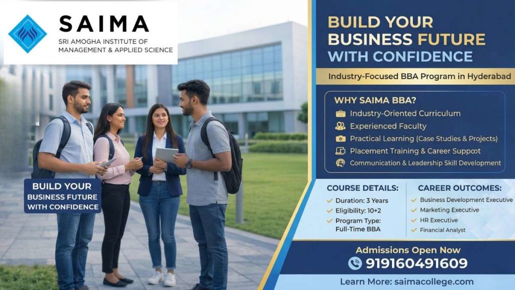 Good BBA Colleges in Hyderabad SAIMA